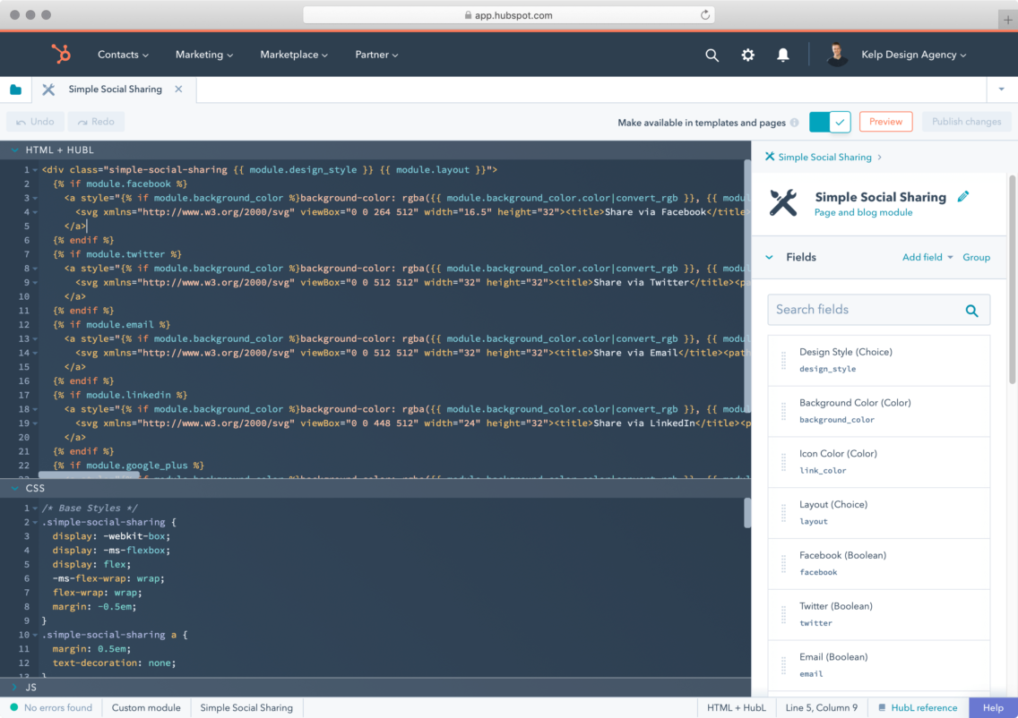 editing a hubspot custom module